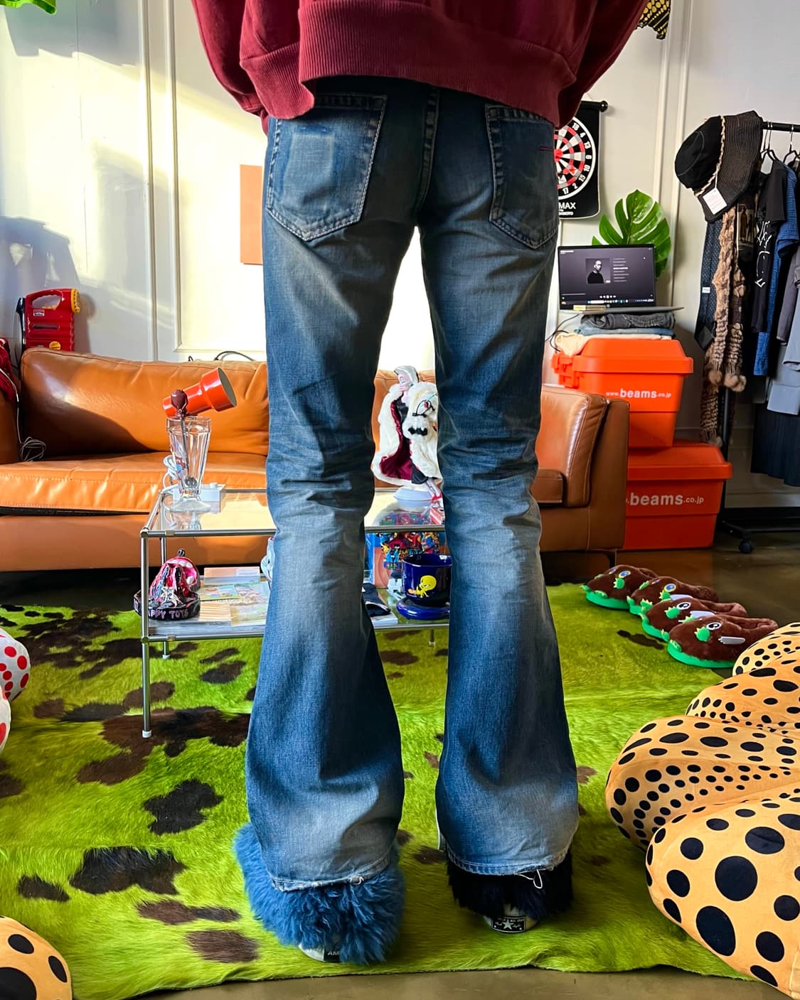 90-00s VAROSH Multi Patch BootsCut Jeans 상품이미지3