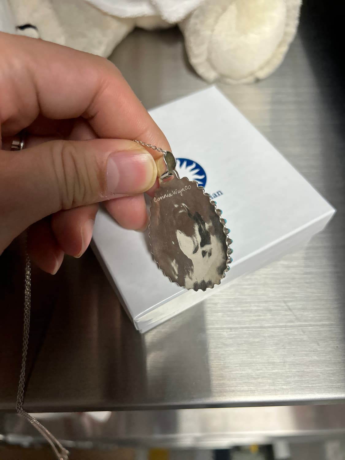 ZUNI 아티산 터키석 니들포인트 팬던트 목걸이 상품이미지6