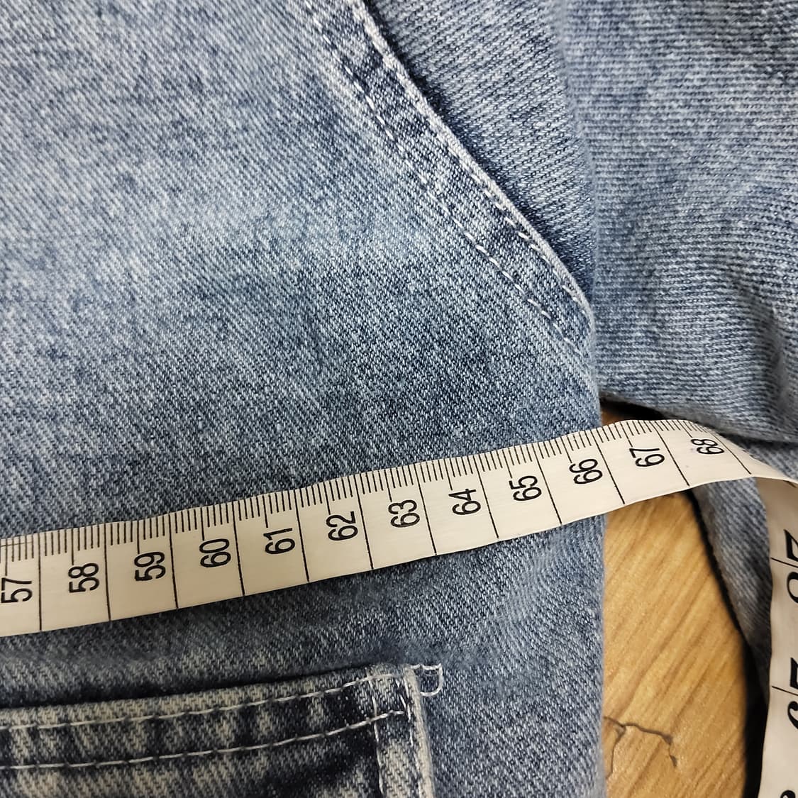 남자 여자 오버핏 하이넥 양털 데님 청 자켓 연청 워싱 105 110 상품이미지9