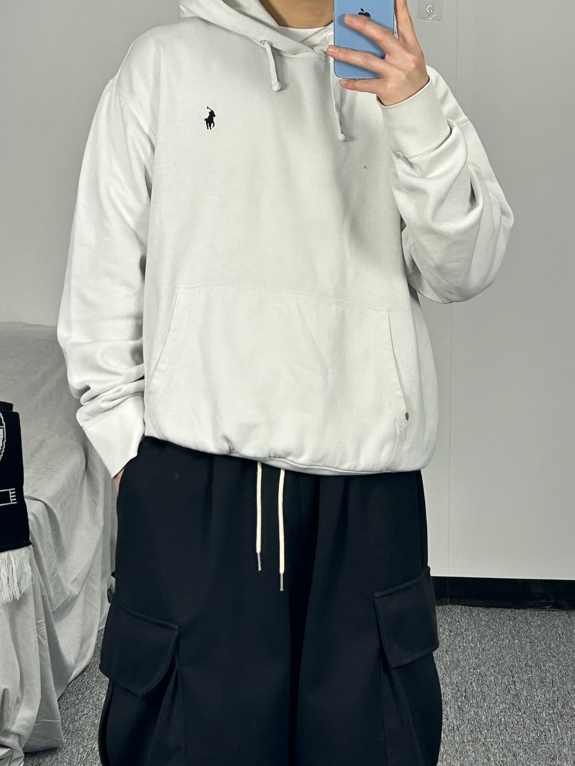 폴로 랄프로렌 포니 로고 화이트 후드티 XL  상품이미지2