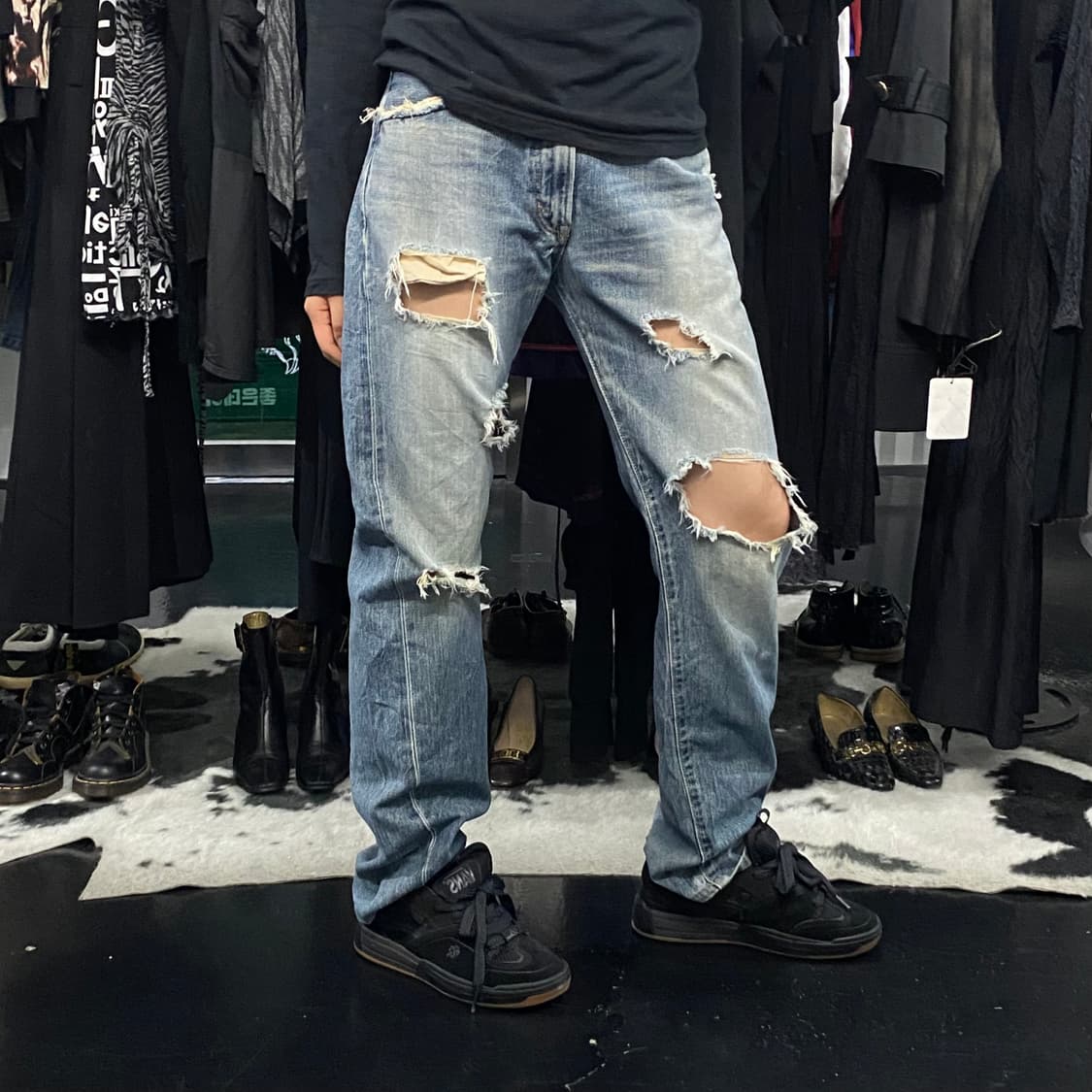 Edwin 드스트로이드 연청 데님 상품이미지1