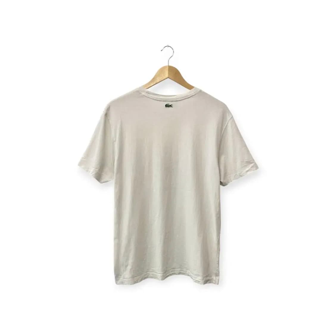 라코스테 빅로고 라운드 화이트 반팔티 L-XL 상품이미지3