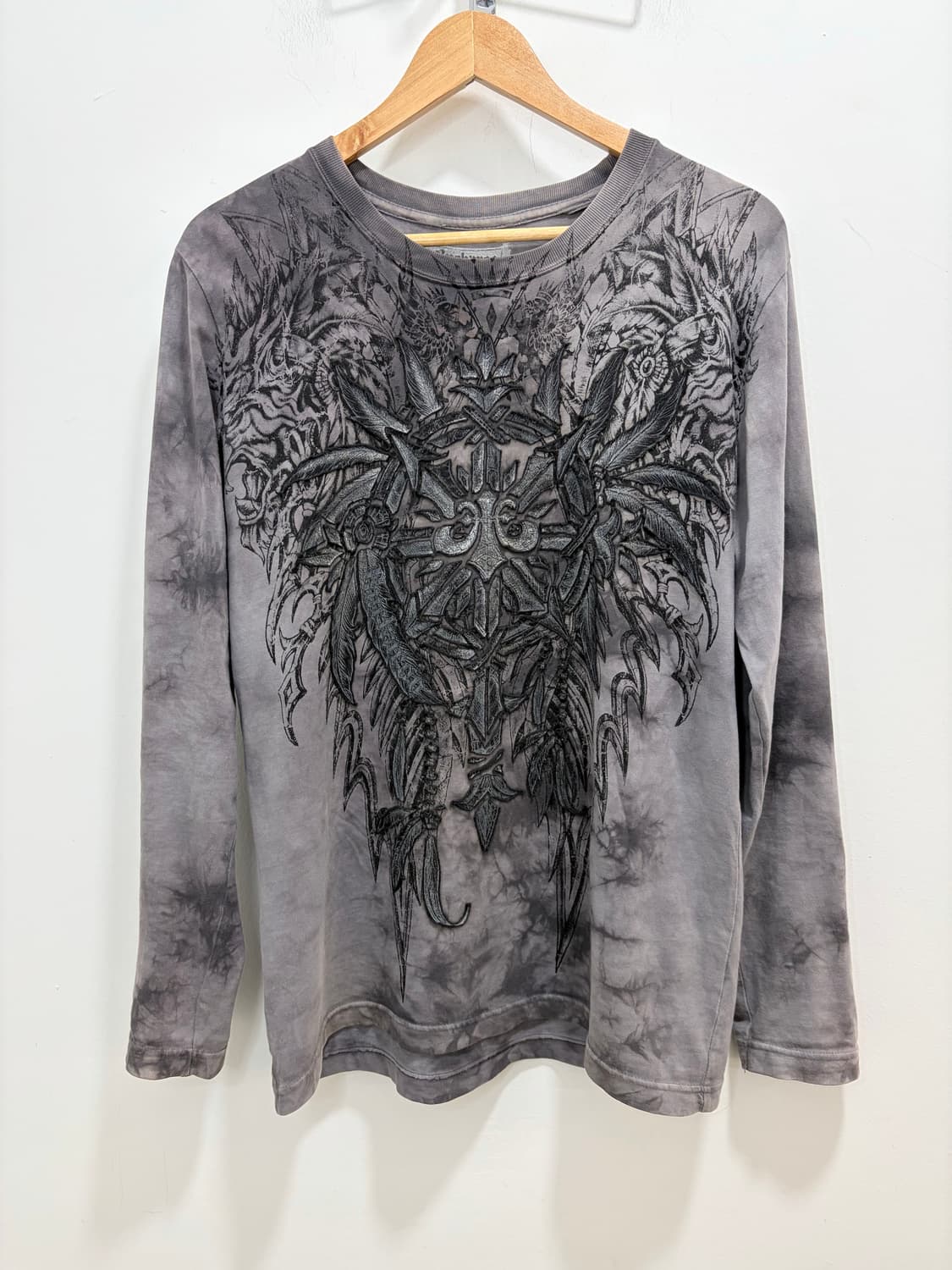 버커루 y2k 프린팅 그레이 긴팔 티셔츠 상품이미지4