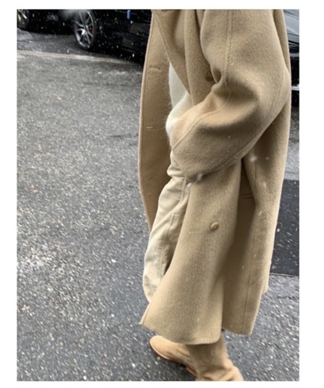 MONE 리본빛 잭알파카 코트 상품이미지2