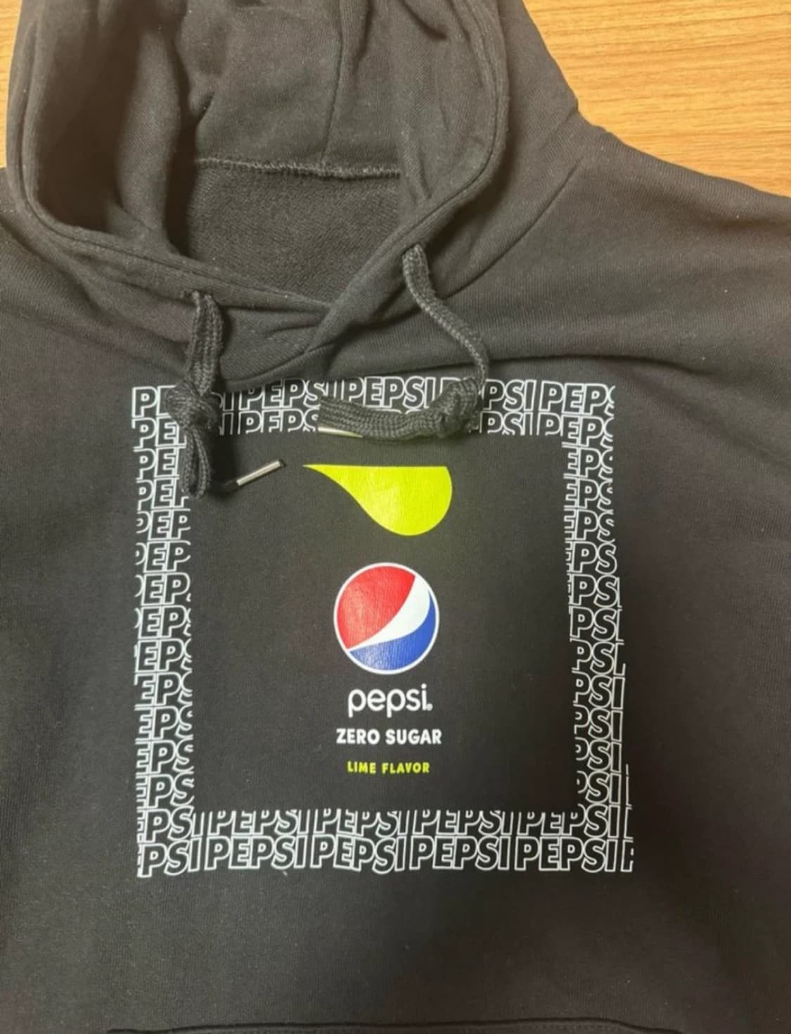 [L] 블랙 펩시 로고 후드티  상품이미지2
