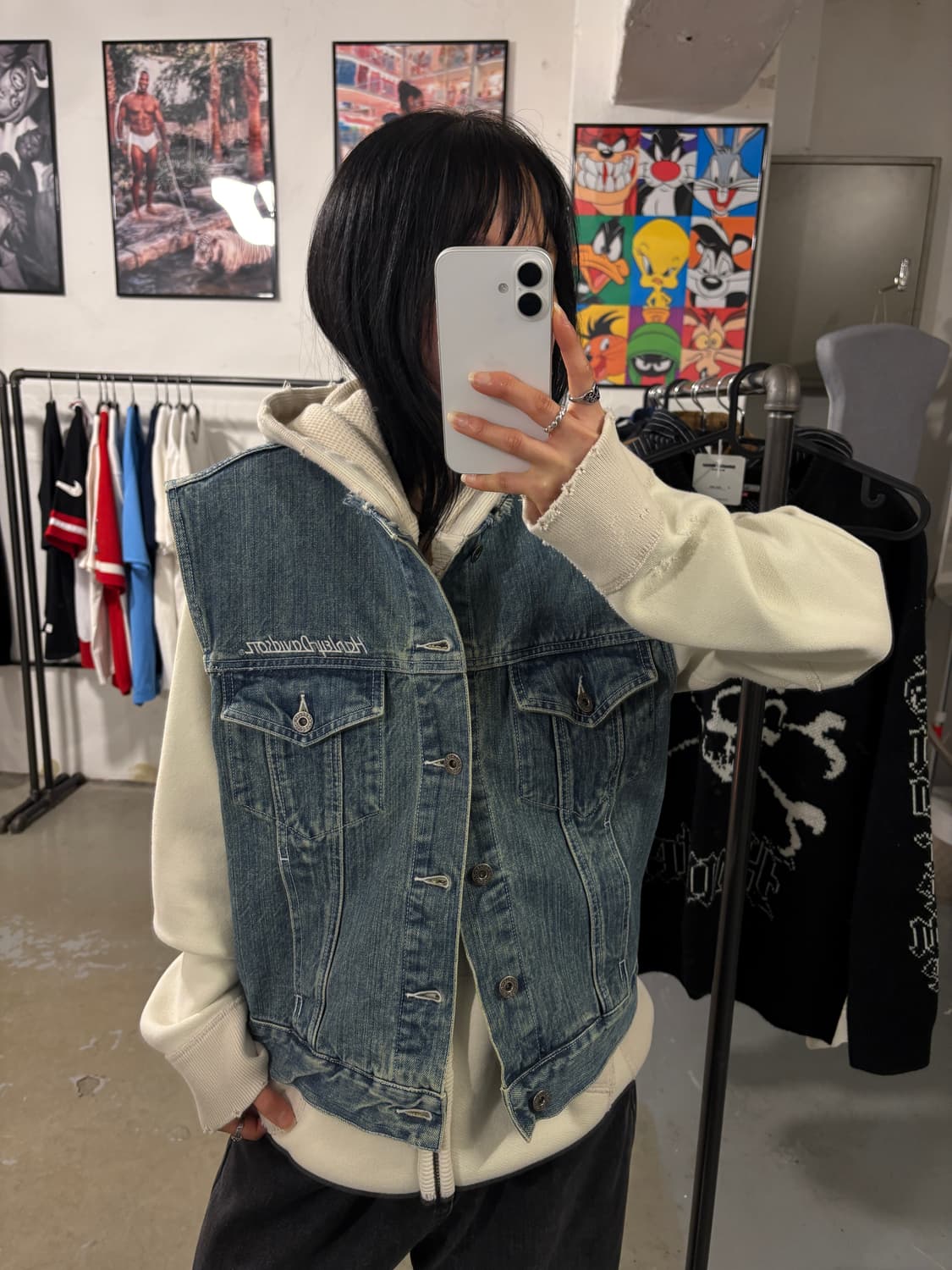 할리데이비슨 플레임 자수 베스트  상품이미지4