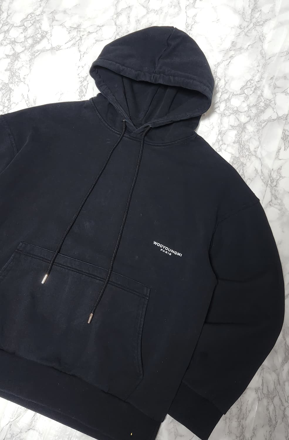 우영미 22ss 플라워 빅로고 후드티 46사이즈 상품이미지4