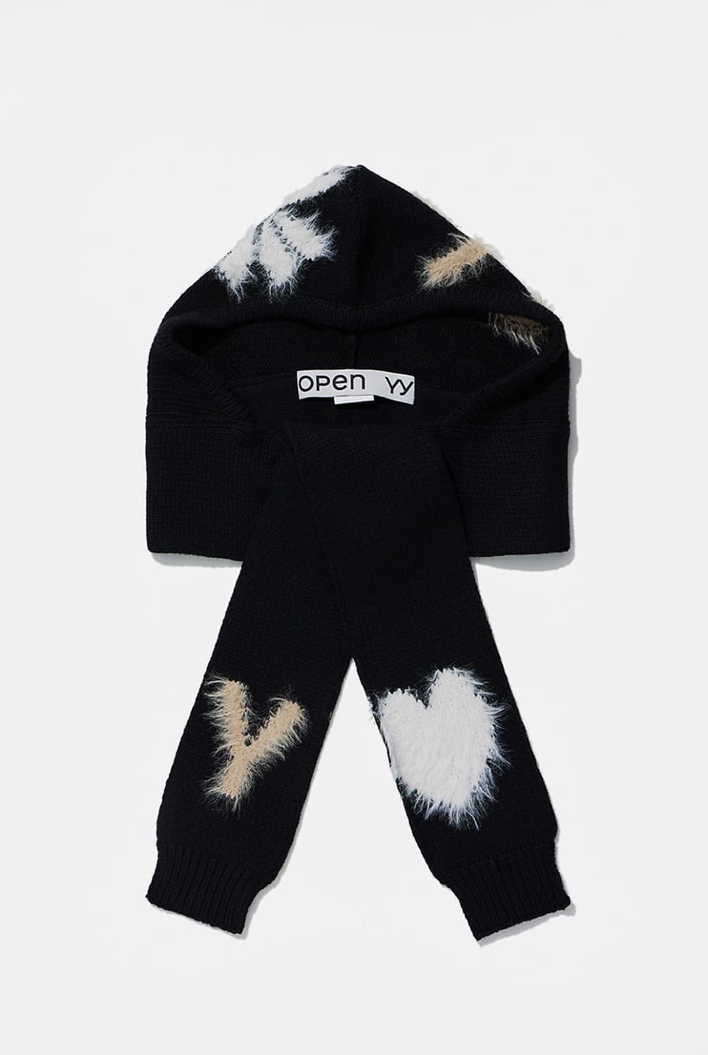 오픈와이와이 자카드 후드 머플러 바라클라바 목도리 한소희 상품이미지1