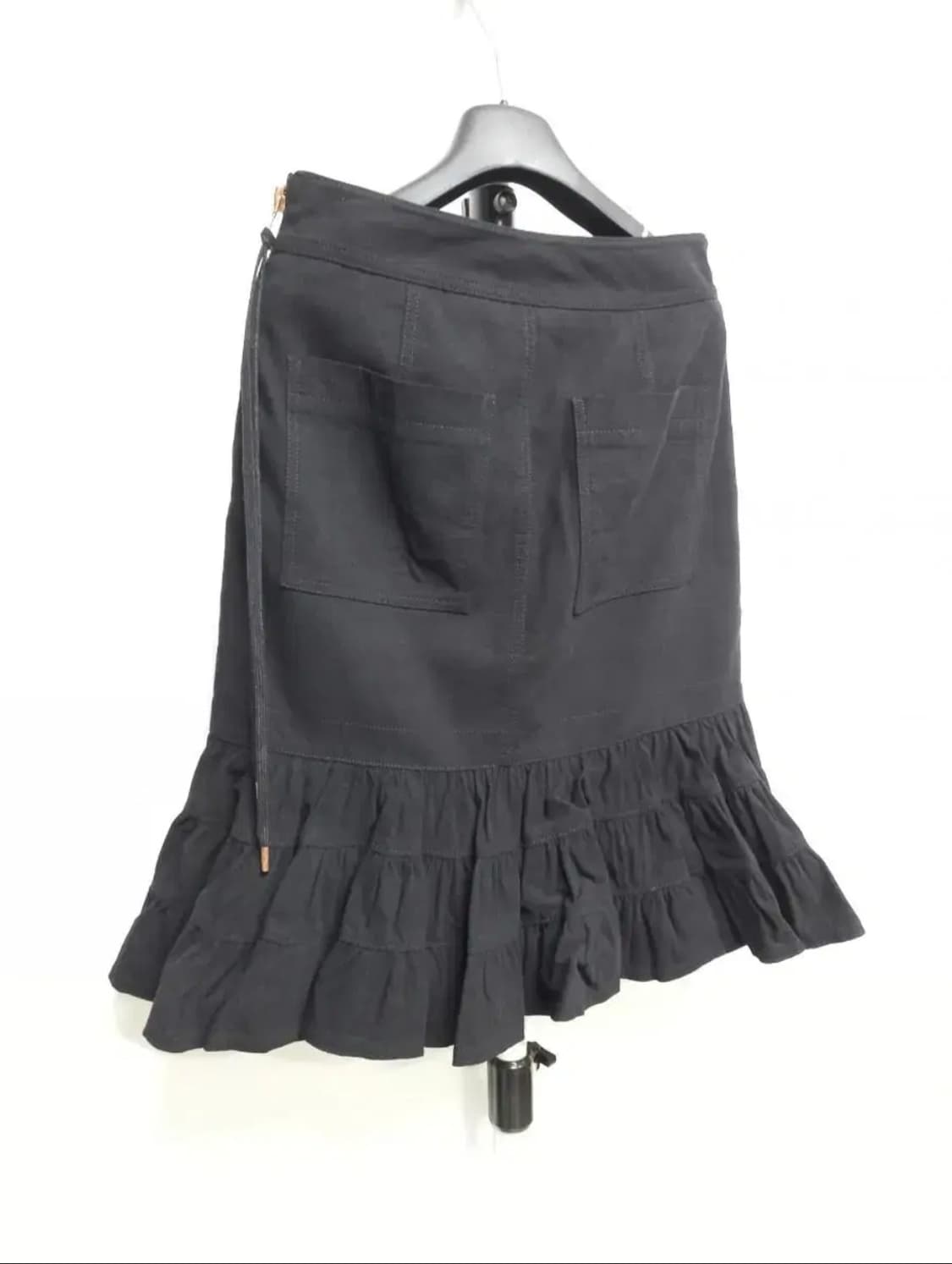 럭키슈에뜨 깍은스웨이드 프릴 스커트 55 상품이미지4