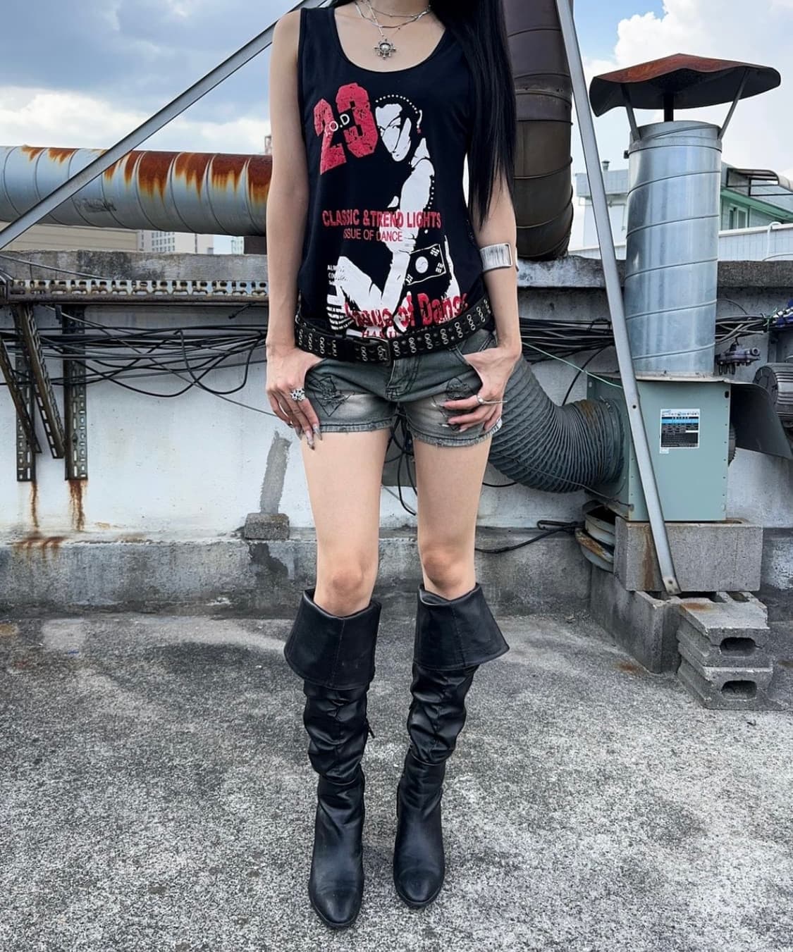 Green washing damage shorts 상품이미지3