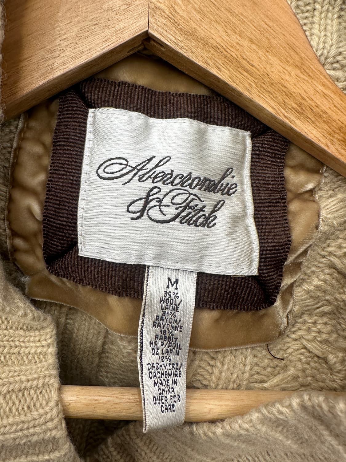 아베크롬비 꽈배기 후드 니트 M 상품이미지2