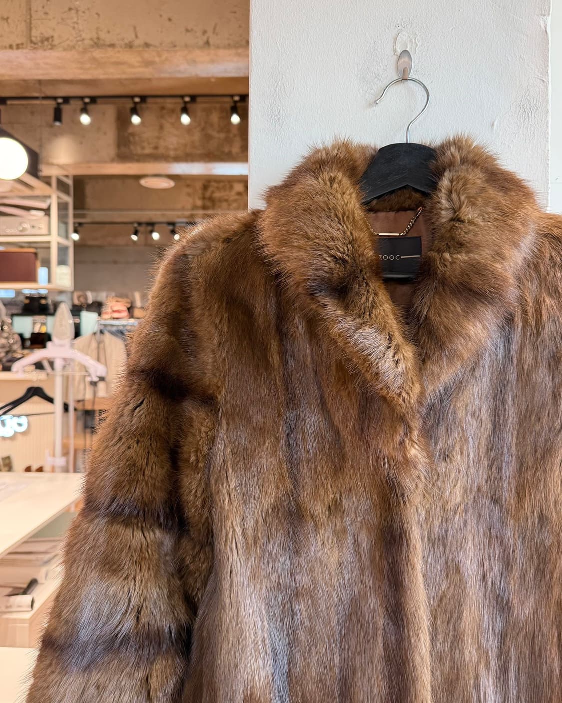 주크 브라운 머스크랫 크롭 퍼자켓 상품이미지4