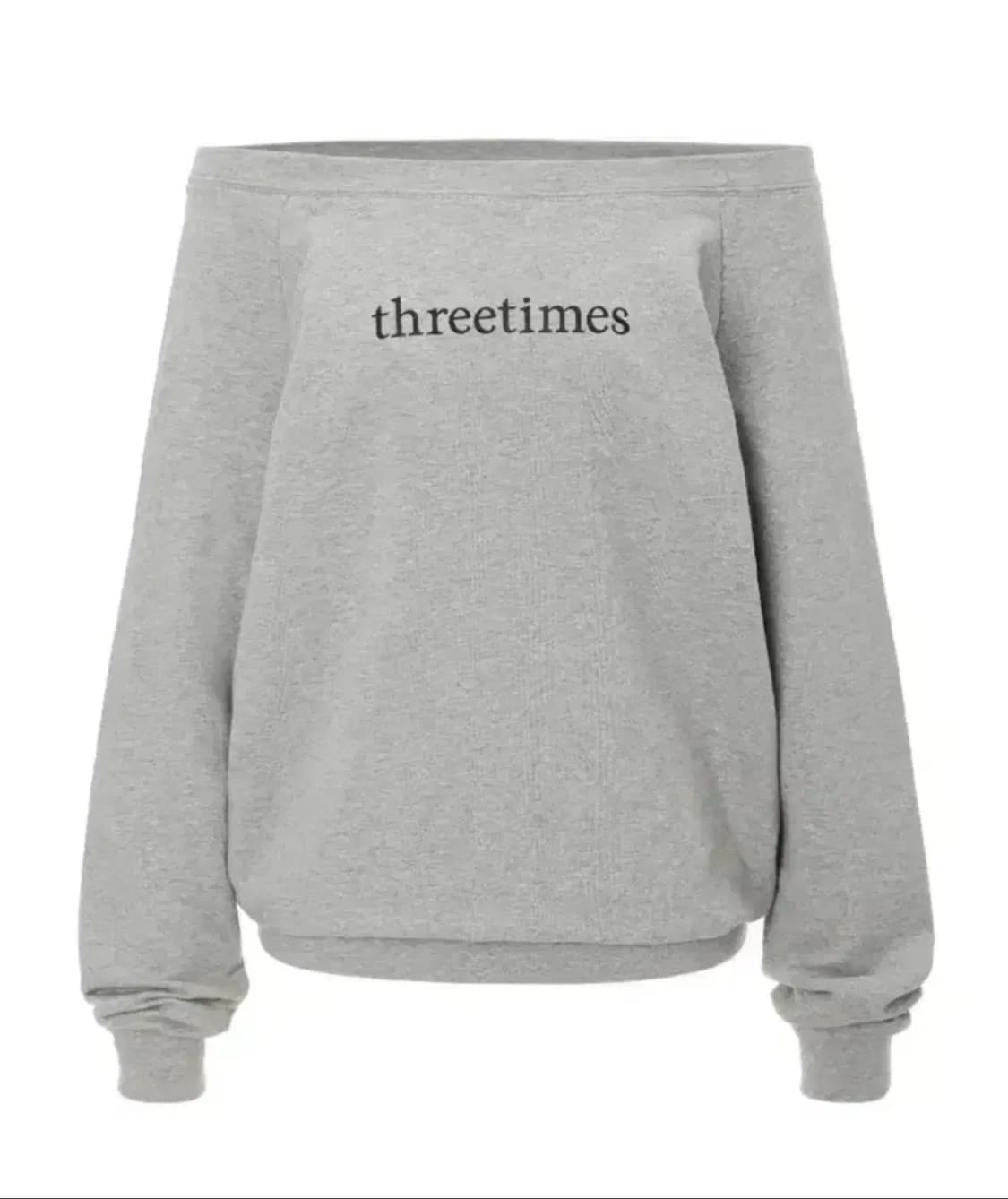 쓰리타임즈 베이직 로고 오프탑 그레이 s 상품이미지1