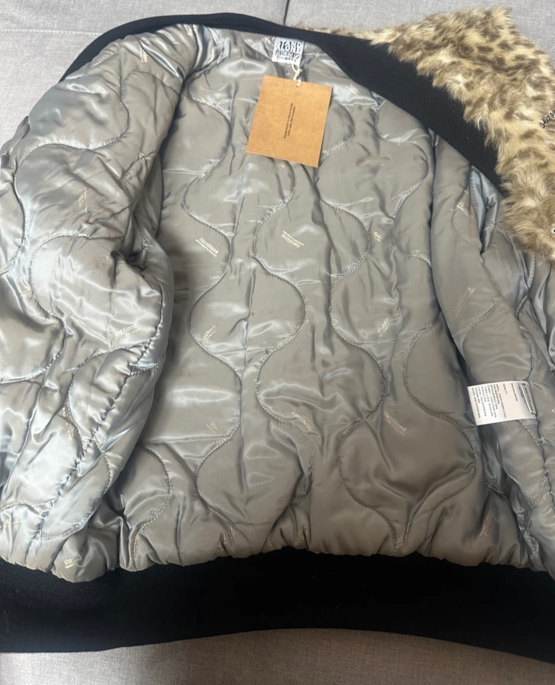 (새상품) Stand Alone 스탠드얼론 레오파드 퍼 자켓 (M) 상품이미지6