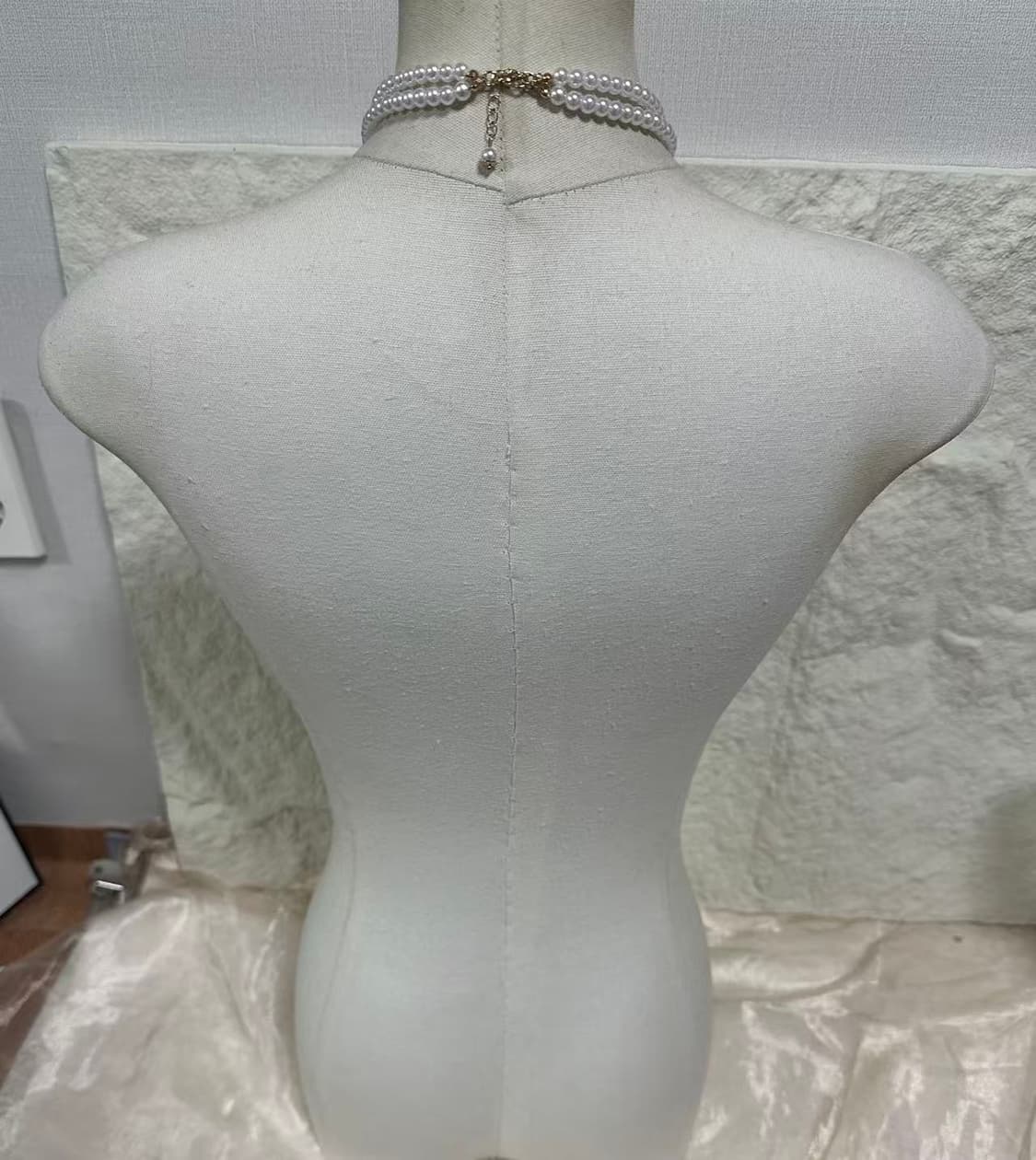 빈티지  레이어드 진주 초커 목걸이 상품이미지3