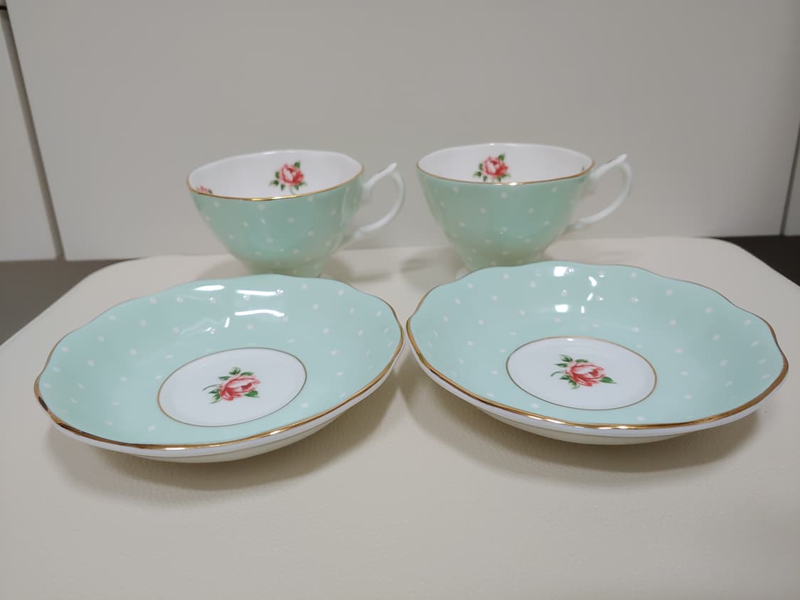 영국 로얄알버트 19만대 황실장미 폴카로즈 2조커피잔세트 상품이미지9