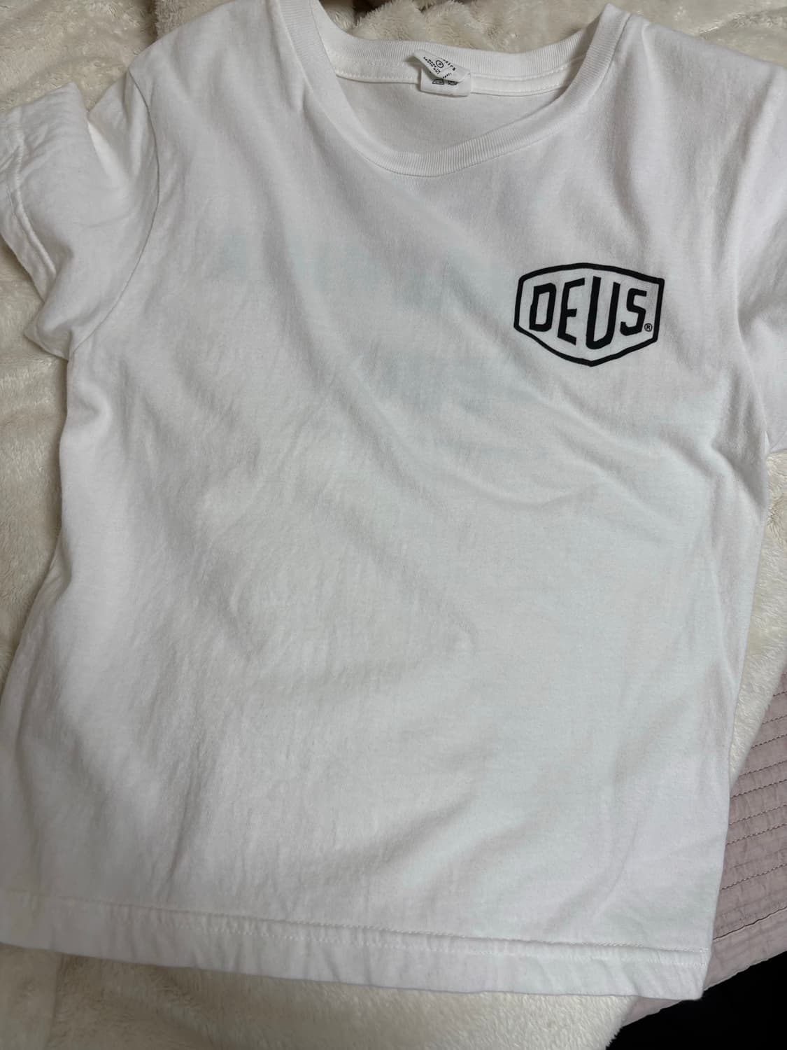 (키즈) 데우스 엑스 마키나 서울 컬리지 티셔츠 화이트 상품이미지1