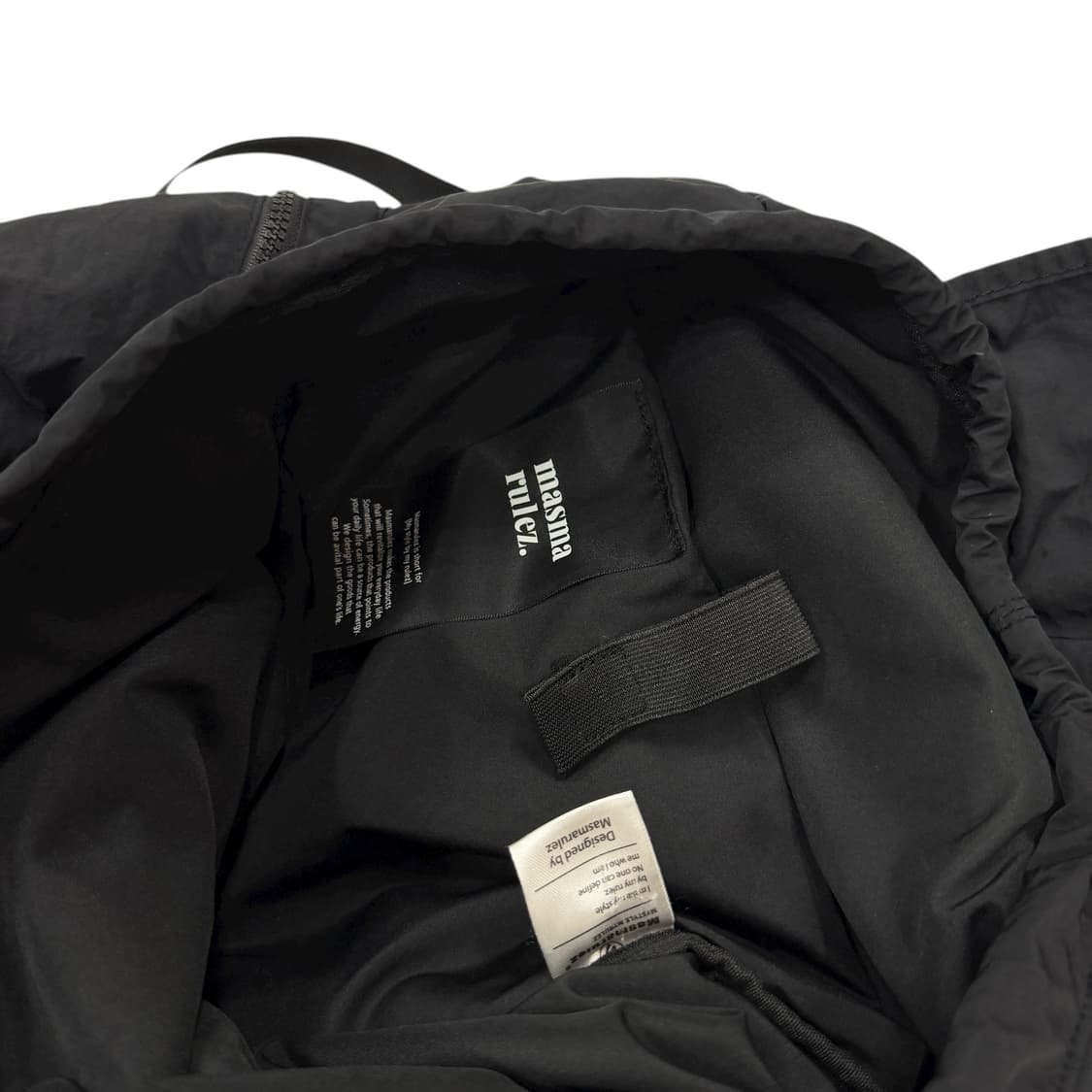 마스마룰즈 스트링 플랩 복조리 백팩 가방 블랙 상품이미지5