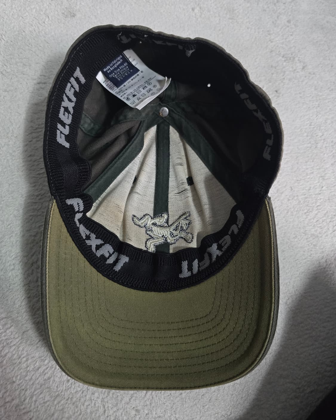 Arcteryx 아크테릭스 볼캡 빈티지 빅로고 카키 상품이미지5