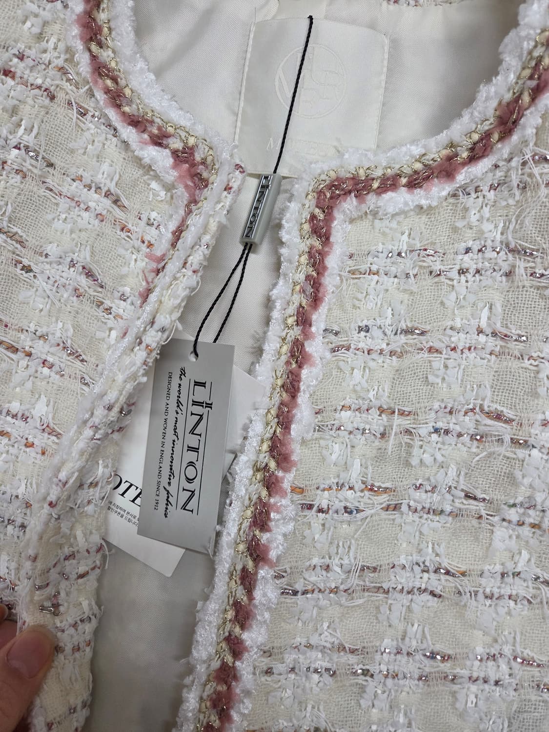 린튼(LINTON) 트위드 자켓.S 상품이미지3