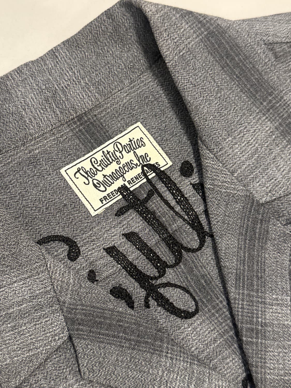 와코마리아 체크 오픈카라 셔츠 상품이미지4