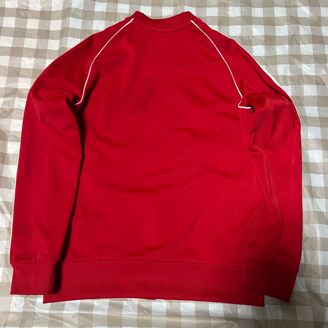 아디다스 슈퍼스타 져지 키즈 레드 140 집업 삼선 트랙탑 빨강 상품이미지5