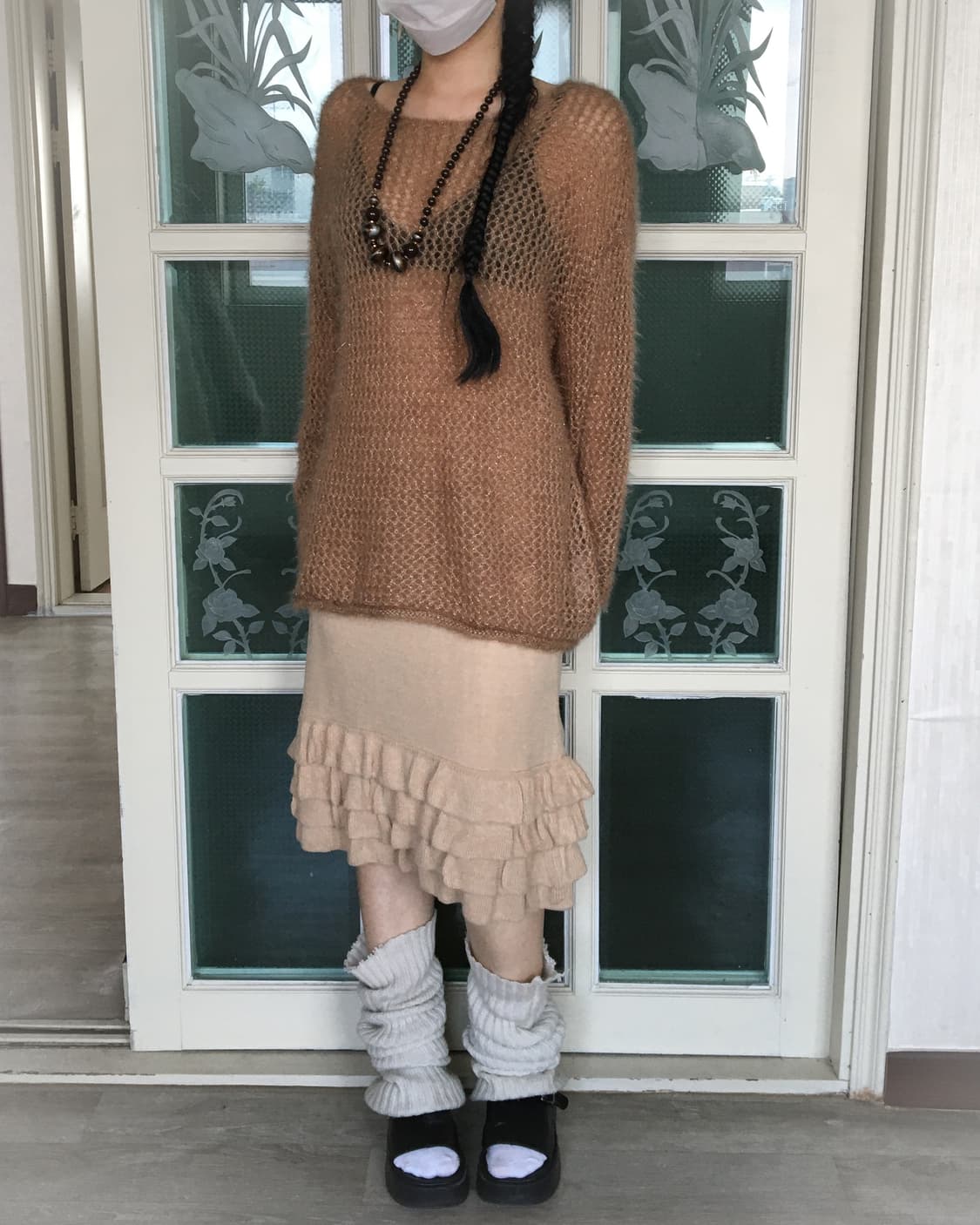 Layer point knit skirt 상품이미지4