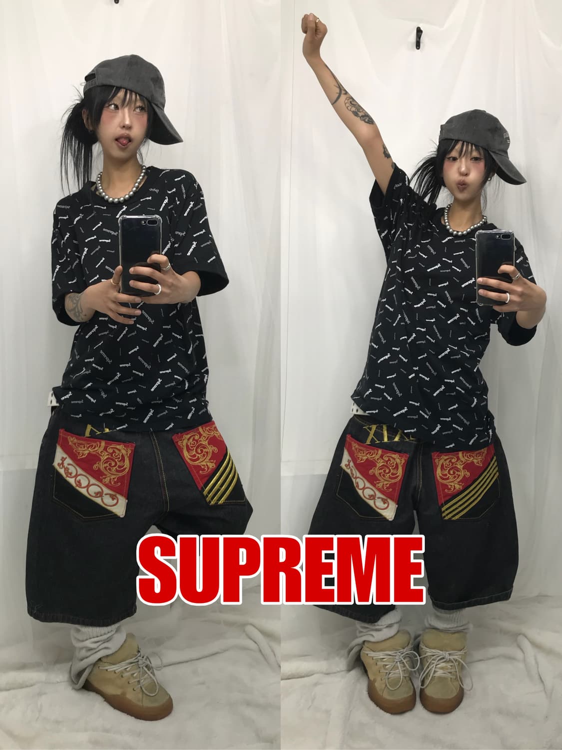 Supreme Scatter Ringer Tee - 18Fw 상품이미지1