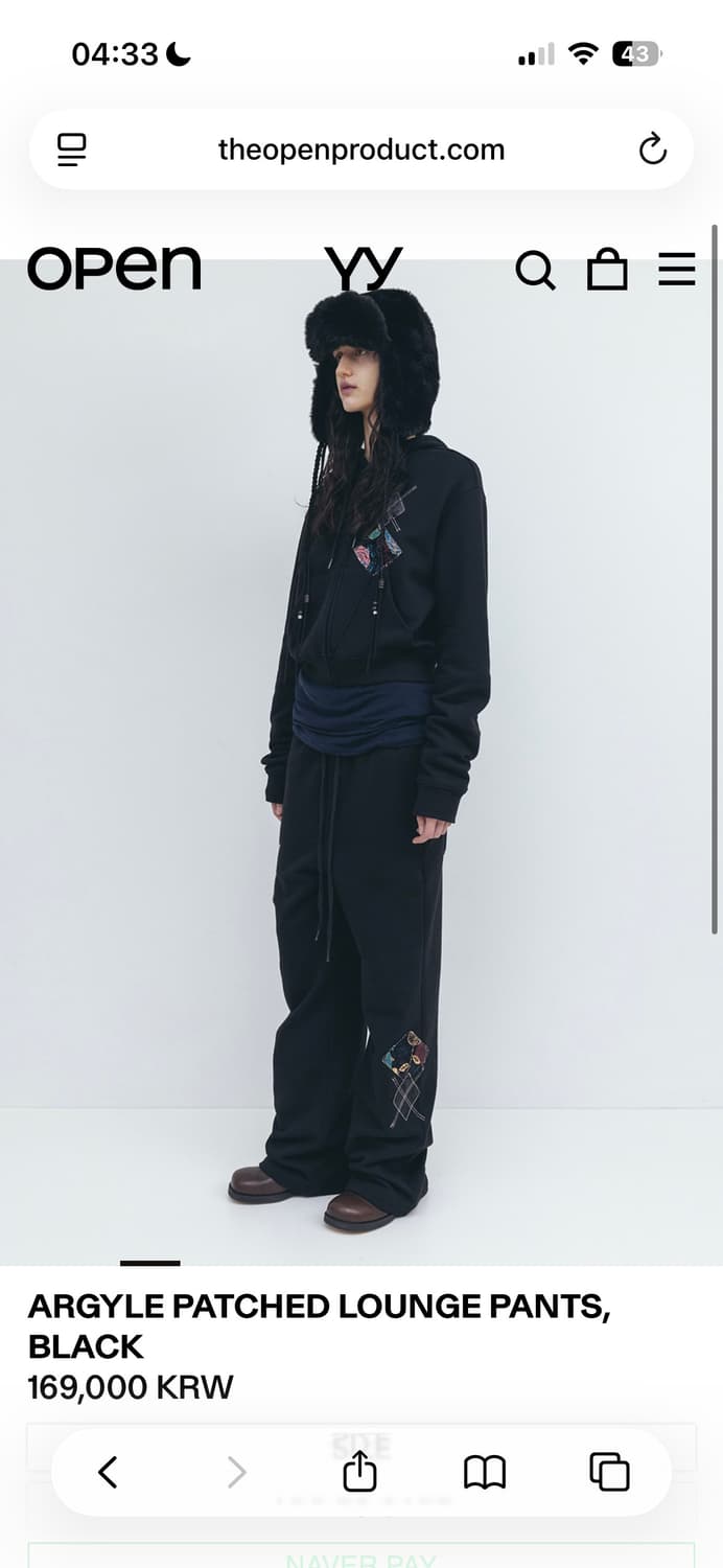 오픈와이와이 아가일패턴 팬츠 상품이미지2