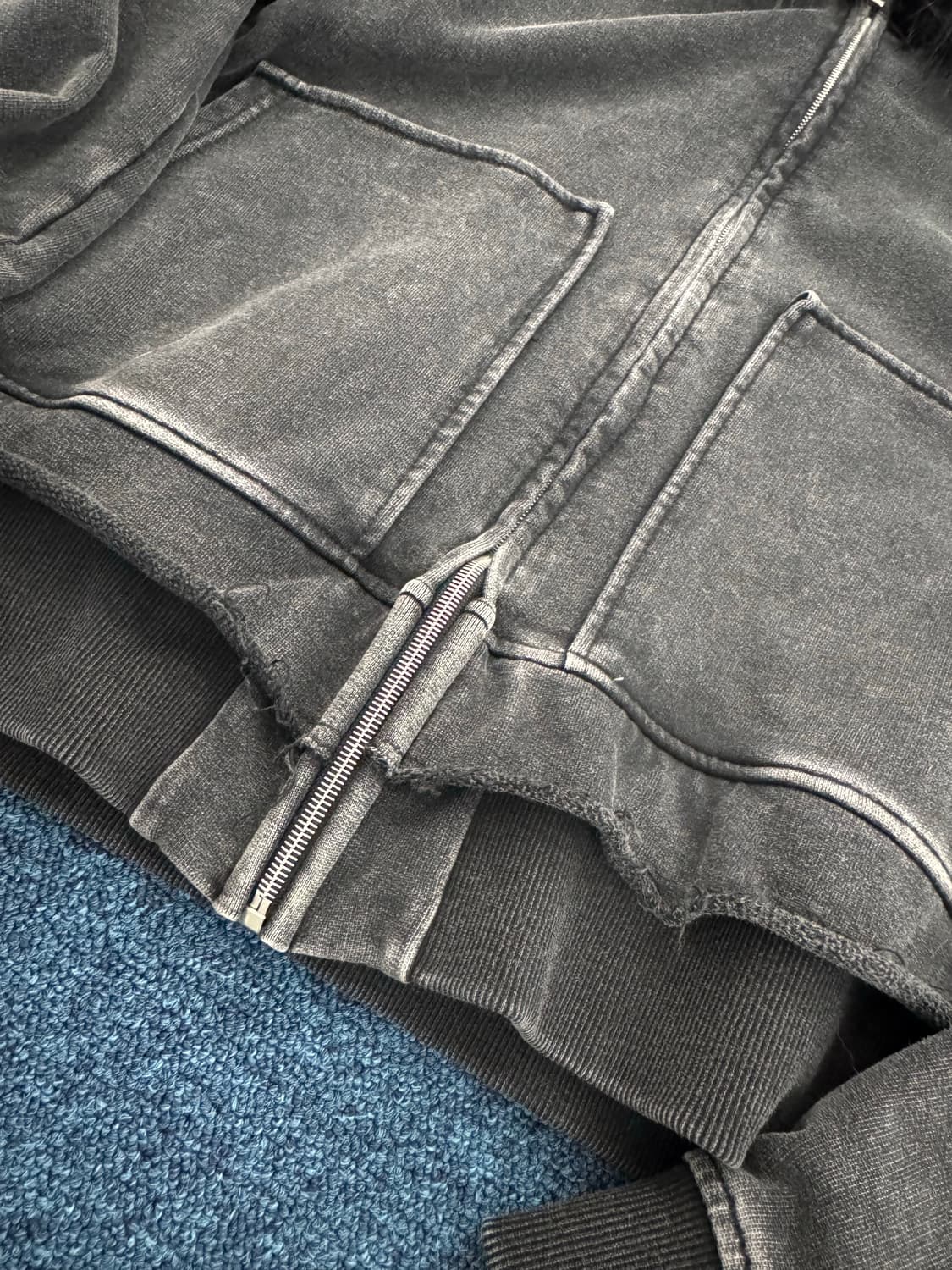 빈티지 퍼 후드집업 상품이미지3