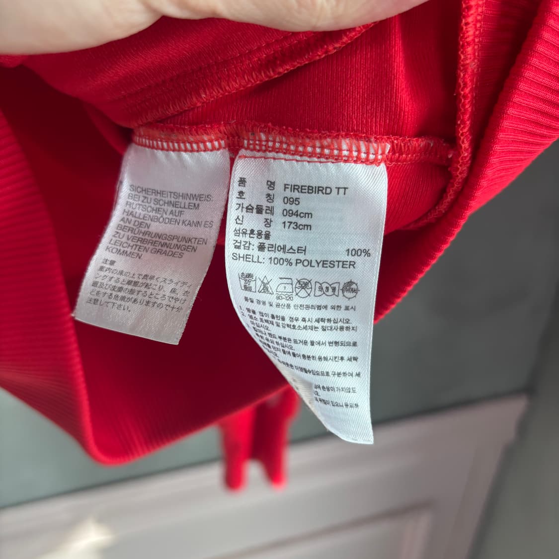 아디다스 파이어버드 백로고 져지 트랙탑 빨강 상품이미지3