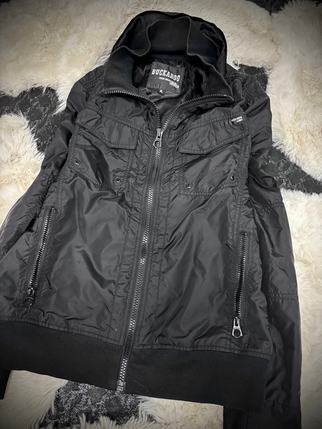 [buckaroo Y2K]Simple design Black Nylon  상품이미지2