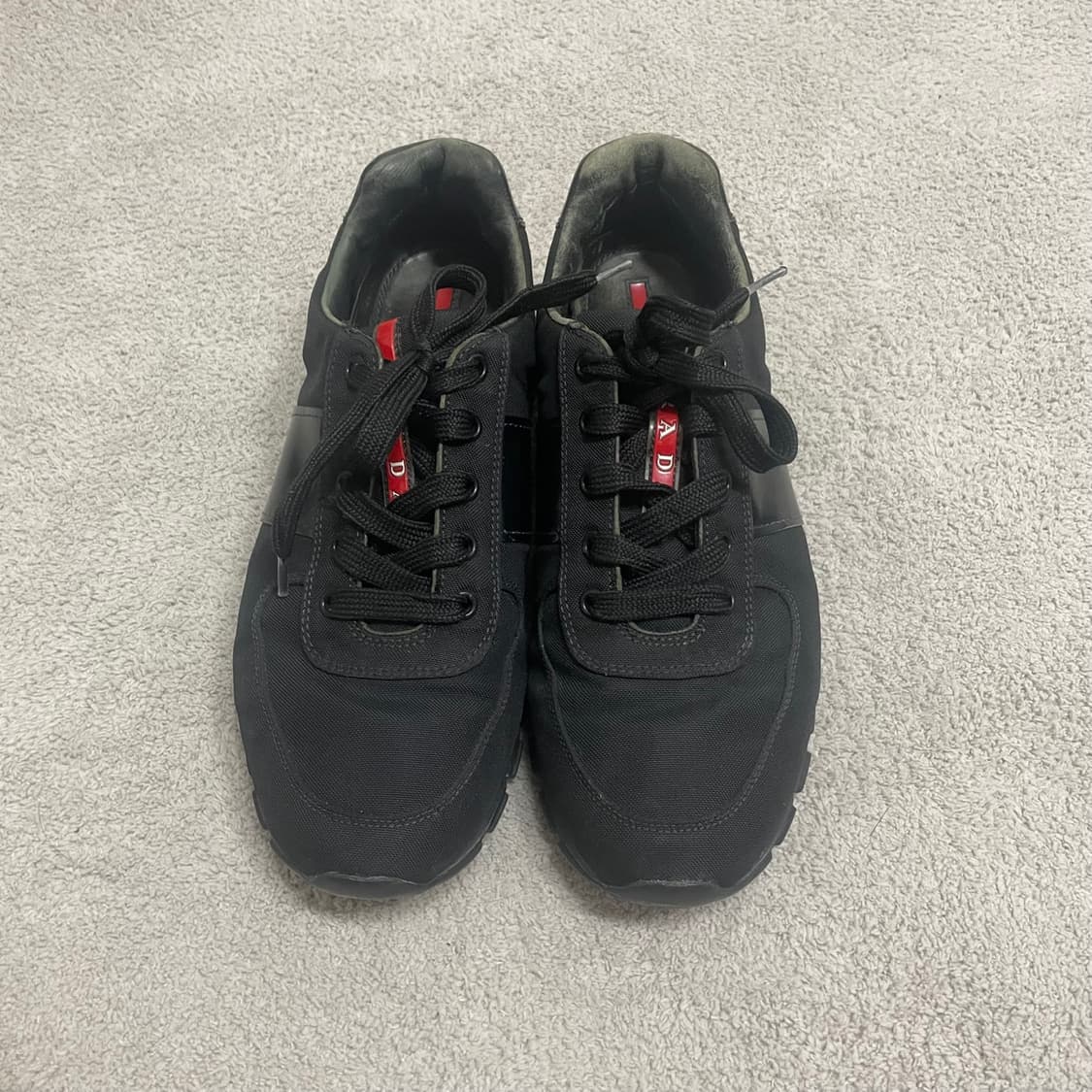 270) 프라다 스포츠 레더 스니커즈 블랙 상품이미지3