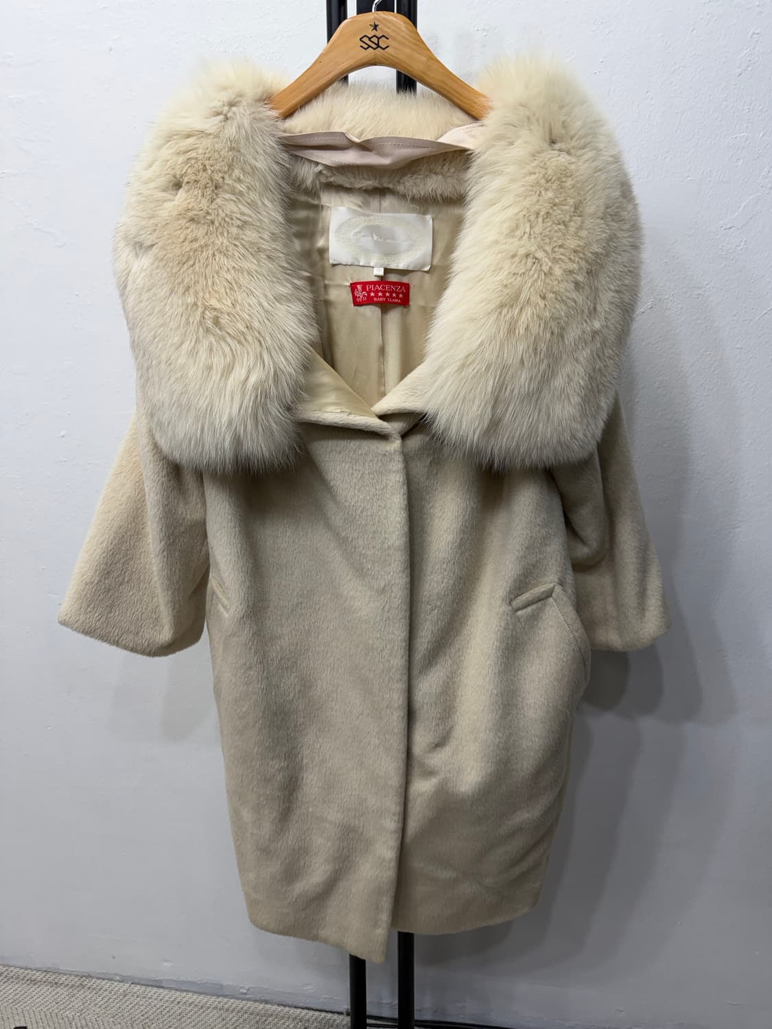 정품) 오브제 PIACENZA 베이비 라마 폭스 퍼 코트 40(66-77 상품이미지1