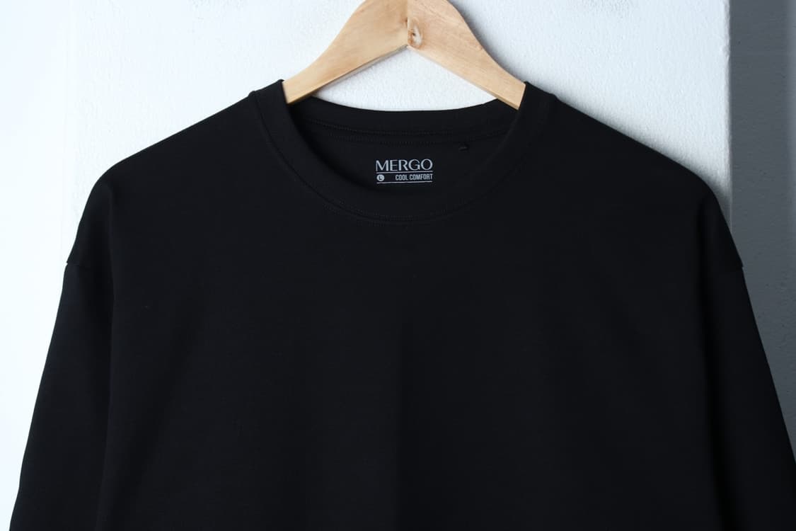 (L-XL) 메르고 반팔 티셔츠 블랙 무지 기본 놈코어-H31171 상품이미지3