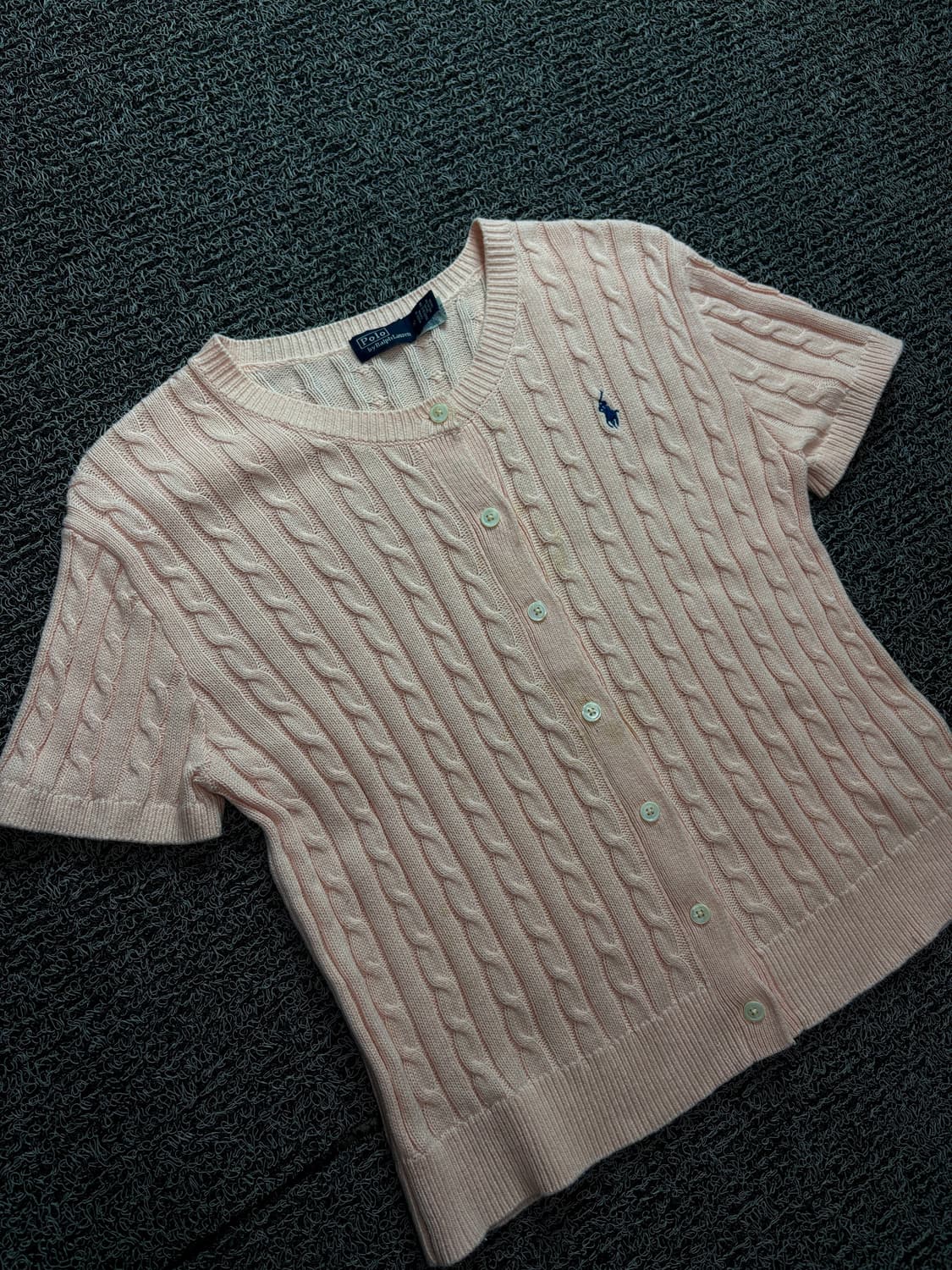 폴로 랄프로렌 신형 포니 로고 우먼스 케이블 하프 가디건 1479 상품이미지1