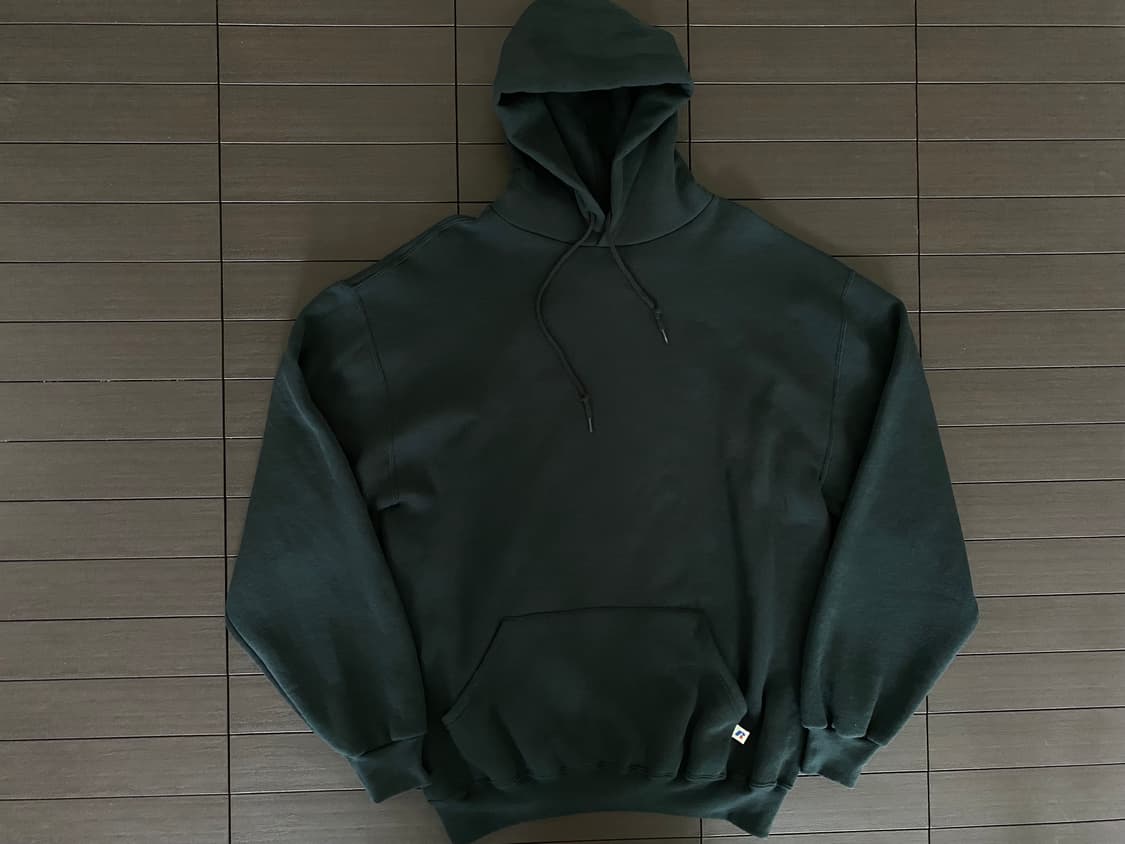 (XL) 90s 빈티지 러셀 후드 블랙 상품이미지1