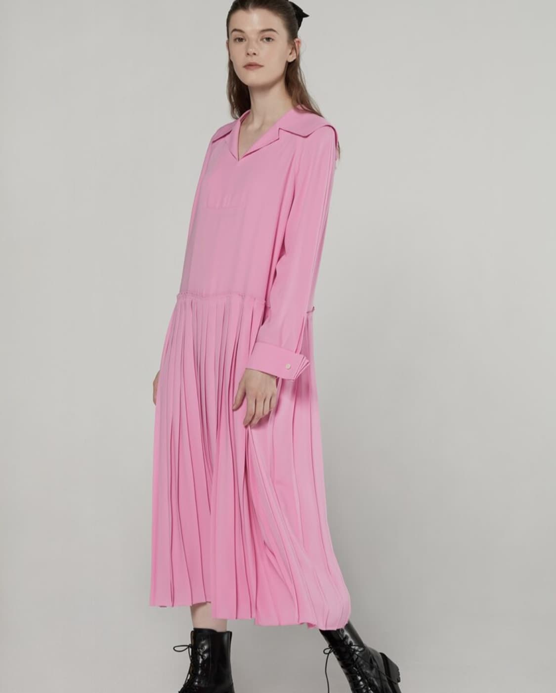 비뮤즈맨션 세일러카라 플리츠 원피스 free 상품이미지1