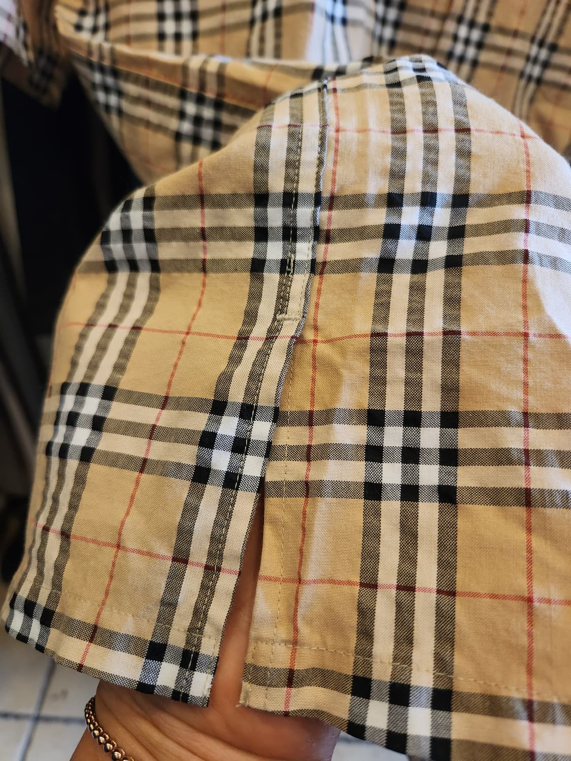 버버리 골프 체크 반팔 셔츠 상품이미지5