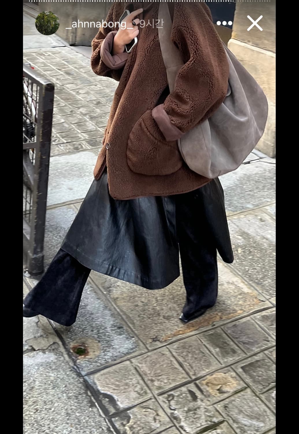 에토스 레더슬리브 드레스 상품이미지3