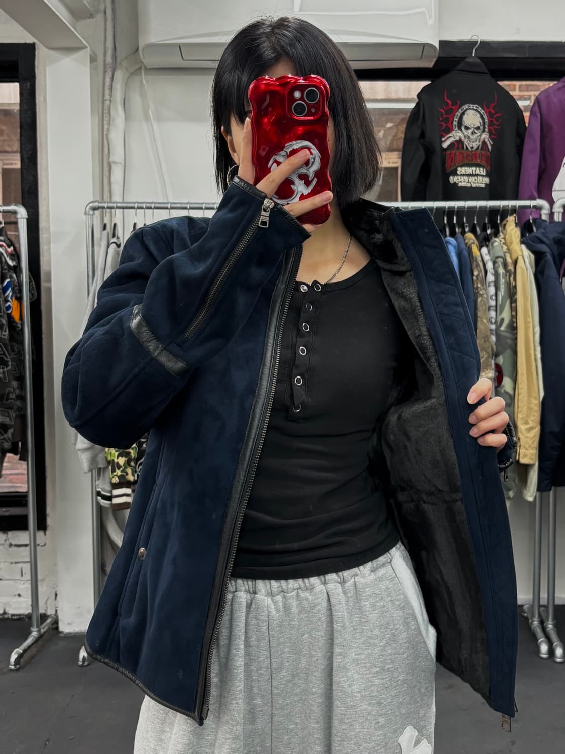 아르마니 익스체인지 스웨이드 레더 자켓 상품이미지4