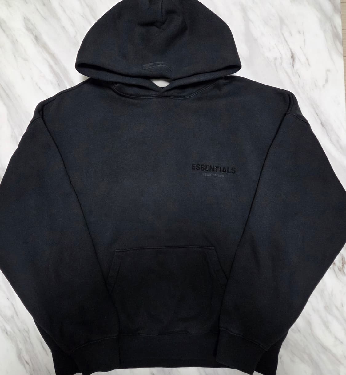 피오갓에센셜 플리스 후드 블랙 상품이미지2