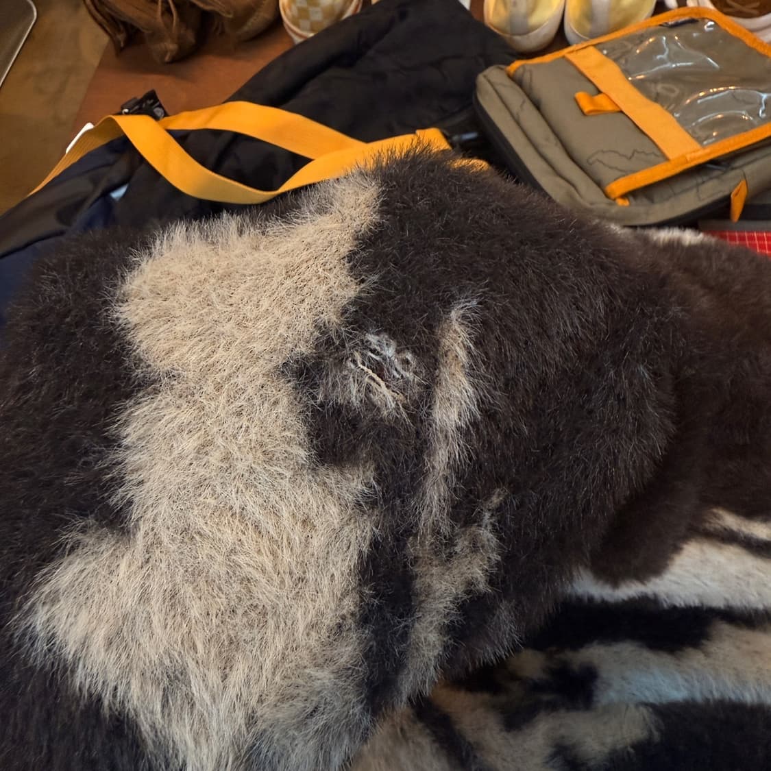 아비렉스 나일론 오버사이즈 샤기 가디건 상품이미지6