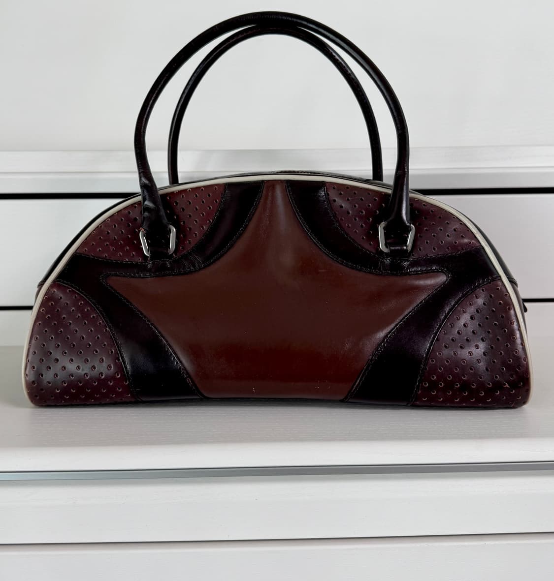 프라다 볼링백 핸드백 가죽 빈티지 브라운 보스턴백 토트백 90s 00s 상품이미지2