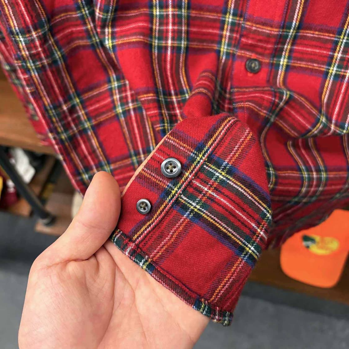 90s L.L.Bean 엘엘빈 체크 포켓 플란넬 셔츠 N493 상품이미지6