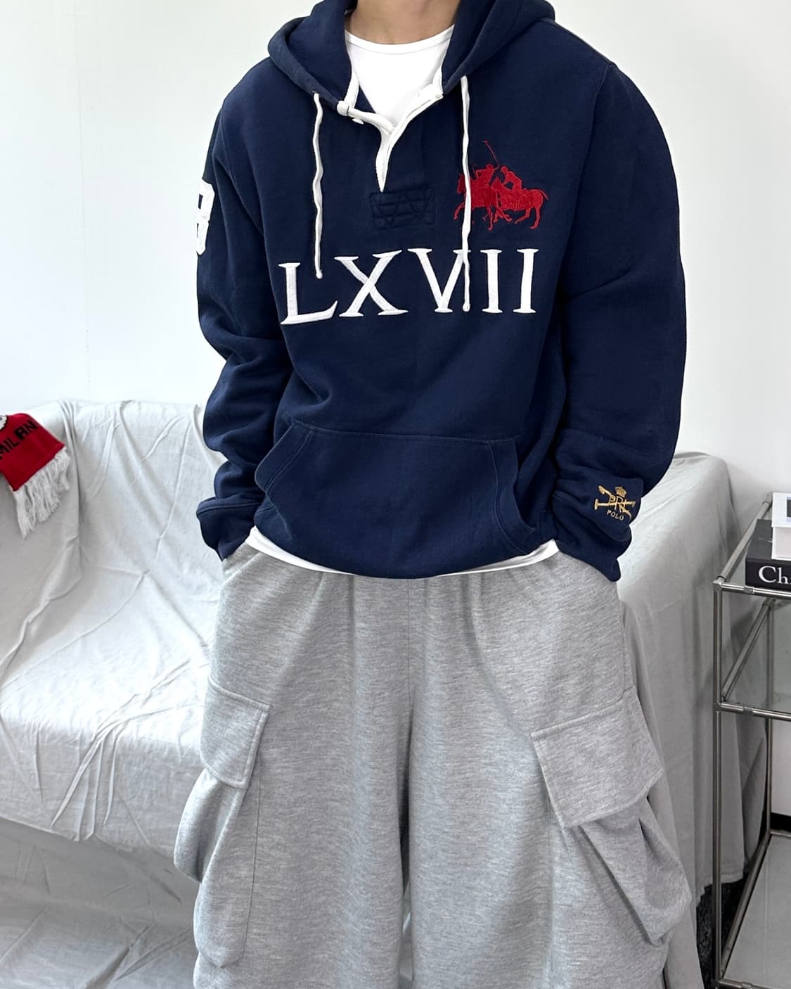 폴로 랄프로렌 90s 더블포니 3 후드티 XL 상품이미지1
