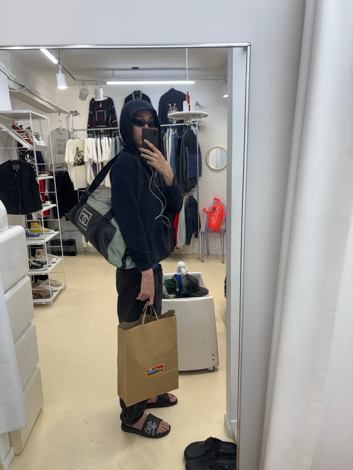 00s 샤넬 스포츠 나일론 매쉬 더플백 상품이미지3