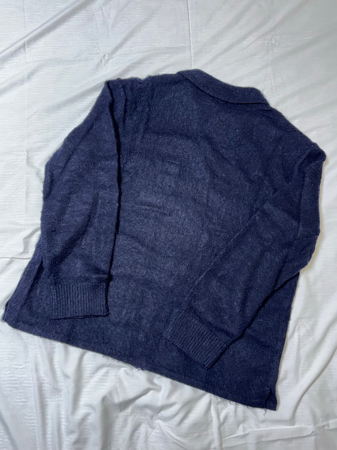 아르켓 헤어리 울 가디건 네이비 XL 상품이미지2