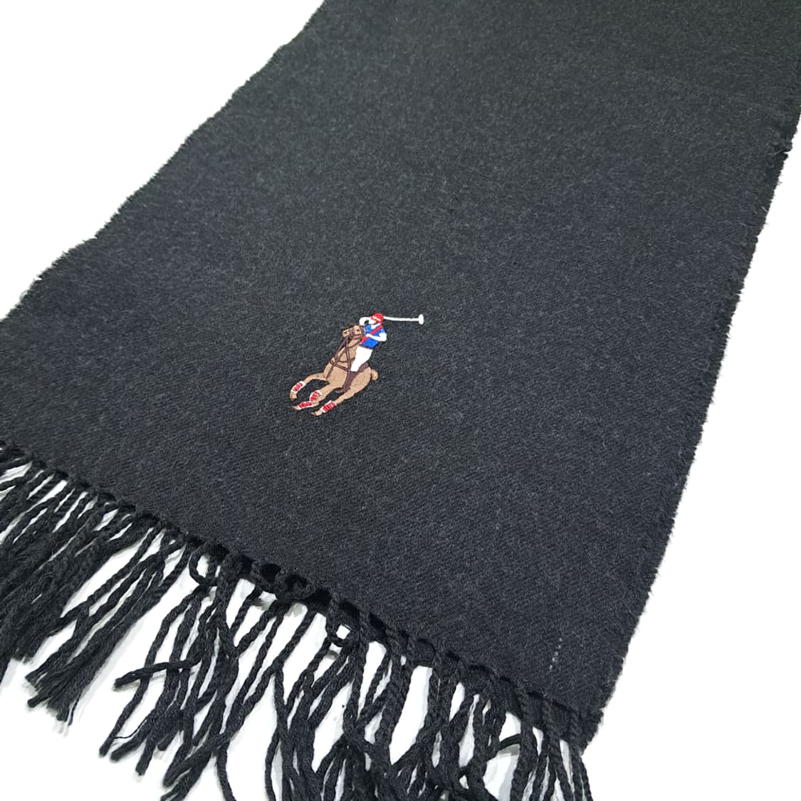 MX511 폴로 00s 이태리판 램스울 빅포니 차콜그레이 머플러 목도리 상품이미지3