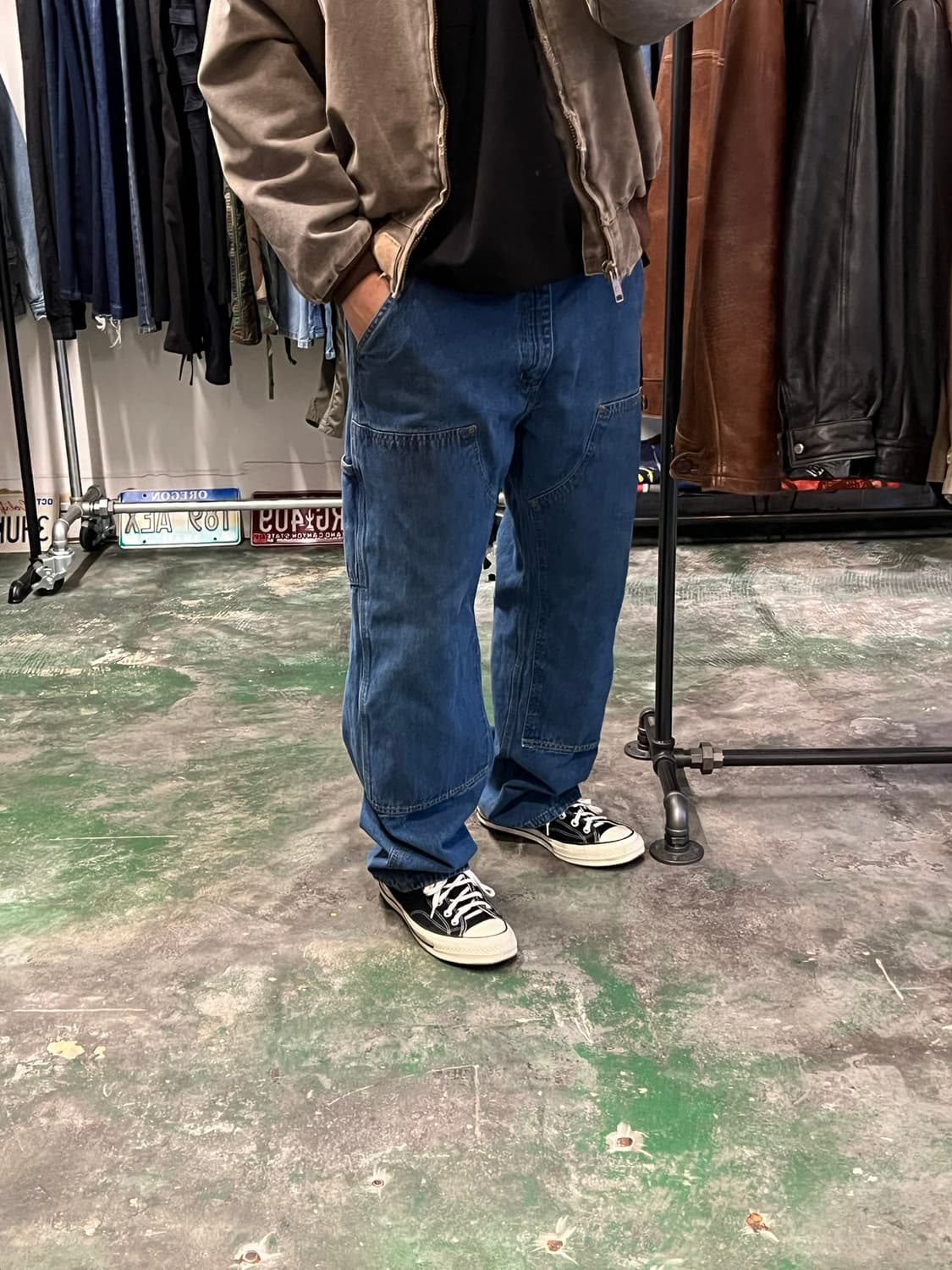 [36x30] 칼하트 B273 DST 데님 더블니 카펜터 워크팬츠 상품이미지2